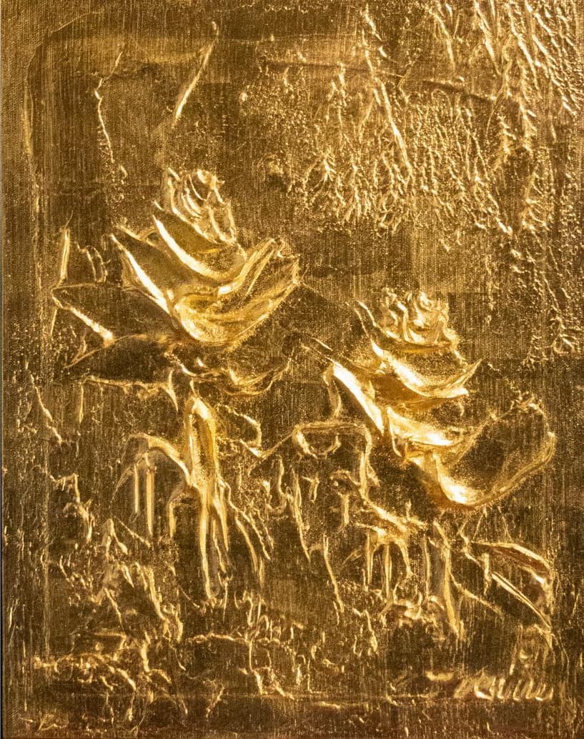 Golden Twin Blooms by Kim IL Tae (b. 1962)